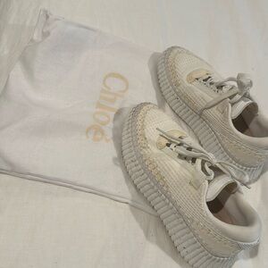 Chloe white and beige nama sneaker